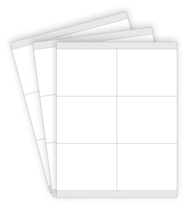 Laser sheet labels, 6 labels per sheet